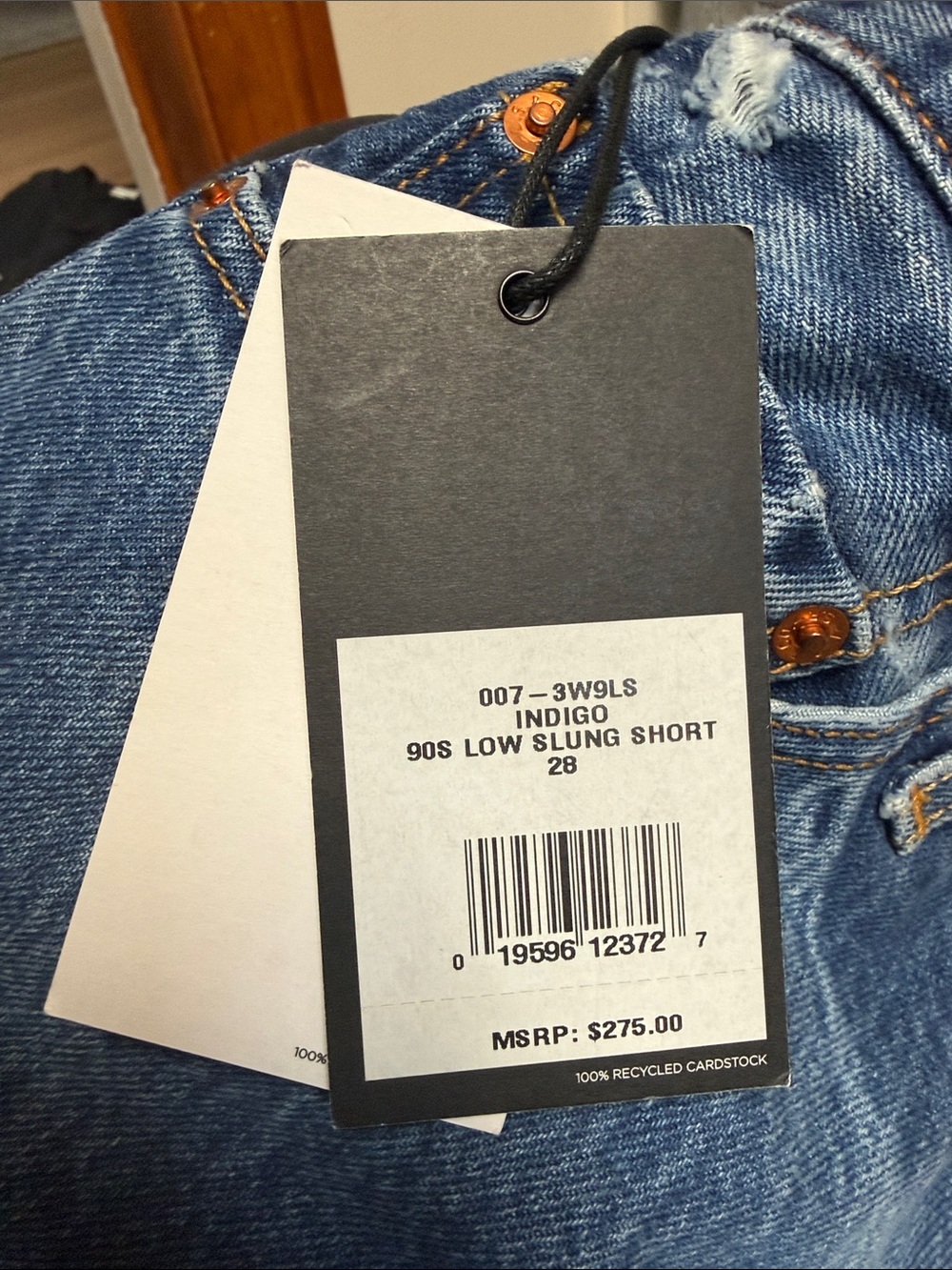 Re/Done Levi Denim Button-Fly Cutoff Shorts - Picture 4 of 4
